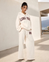 Ensemble sweat à capuche et jogging pour femme en molleton de coton doux, personnalisé, de haute qualité, avec broderie camouflage et épaules tombantes