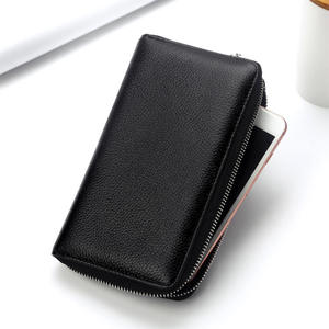 Cartera Larga para Mujer, de Cuero Vacuno Genuino, Bolso de Mano Elegante y Multifuncional - Product Image 5