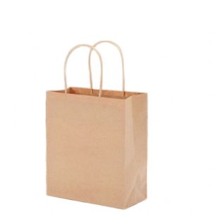 Bolsa de papel de cuero de vaca amarilla con base cuadrada, a prueba de aceite, para llevar, para envasado de alimentos como té con leche, café y fideos, venta al por mayor de fábrica - Product Image 6
