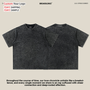 OEM Oversized Streetwear 300 Gsm Tejido Sólido 100% Algodón Personalizado con Impresión DTG Vintage de Alto Gramaje Lavado Ácido Anti-Pilling Liso - Product Image 2