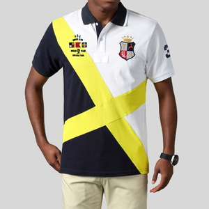 Chemises polo pour hommes en coton à manches courtes, brodées, de qualité supérieure, en gros, de couleurs mélangées, nouvelle mode - Product Image 1
