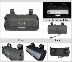 Sacoche de guidon de <span class=keywords><strong>vélo</strong></span> imperméable et réfléchissante, sacoche de tube avant pour VTT et <span class=keywords><strong>vélo</strong></span> de route, accessoires de cyclisme - Product Image 3