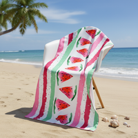 Watermeloen Microfiber Strandlaken Snel Droog Zandvrij Geprint Fruit Sublimatie Gepersonaliseerd Logo Kindveilig