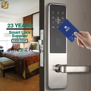 中国酒店门锁供应商便携式酒店门锁不锈钢电子锁带TTLOCK rfid卡