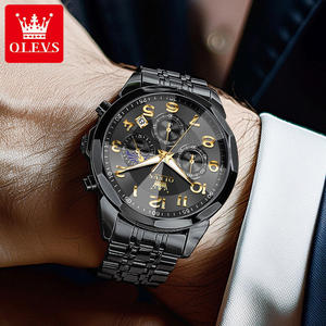   Reloj Cronógrafo para Hombre 3676 ODM, de Lujo, con Logotipo Personalizado OEM, Esfera Luminosa, Resistente al Agua, Multifuncional, Clásico, con Calendario - Product Image 4