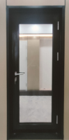 Porte coupe-feu à double battant résistante aux hautes températures, grande taille, en acier industriel et verre, homologuée pour la protection incendie