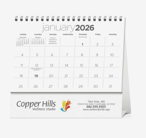 Calendriers de bureau publicitaires personnalisés avec logo 2026 – Cadeau promotionnel en gros pour entreprises – 12 mois, reliure spirale, feuilles détachables - Product Image 1