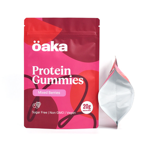 Sachets personnalisés 10G 20G en matériau de qualité alimentaire, finition mate, avec <span class=keywords><strong>fermeture</strong></span> éclair, pour emballage alimentaire de protéines et de bonbons gélifiés - Product Image 3