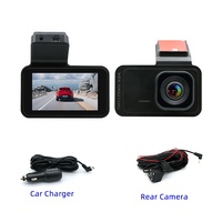 Caméra embarquée double objectif pour voiture avec résolution avant 720P et arrière 480P pour l'enregistrement de la sécurité de la conduite
