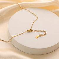 Colgante de Acero Inoxidable Chapado en Oro de 18K, Collar con Inicial de Letra, Nombre Único, Regalo de Joyería, para Mujer