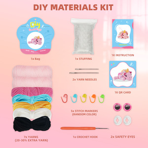 Kit de <span class=keywords><strong>crochet</strong></span> pour débutants : Apprenez le <span class=keywords><strong>crochet</strong></span> avec des tutoriels vidéo détaillés, du fil doux et <span class=keywords><strong>facile</strong></span> à tricoter, thème animalier, idéal pour les fêtes. - Product Image 2