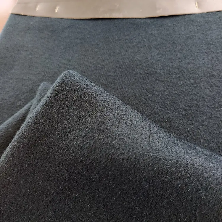12057-PQ2002 dark green herringbone herringbone single jersey wool coat fabric spot