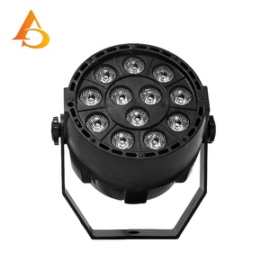 DJ DMX 3w 12 pièces <span class=keywords><strong>rgb</strong></span> 3 en 1 mini <span class=keywords><strong>led</strong></span> en plastique plat par lumière - Product Image 2