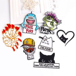 Patchs brodés personnalisés animaux de dessin animé, lettres, logos, noms, à thermocoller pour chapeaux, vêtements et jeans - Product Image 1