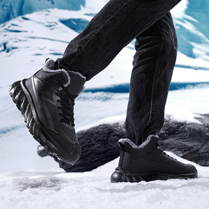 Chaussures de randonnée unisexes grandes tailles, bottes de neige épaisses et chaudes, semelle en caoutchouc, imperméables, confortables, automne, hiver, été - Product Image 3