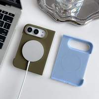 Étui en silicone liquide pliable de qualité supérieure pour iPhone Duo, protection d'écran en verre trempé d'origine, coque magnétique pour iPhone 18 Fold
