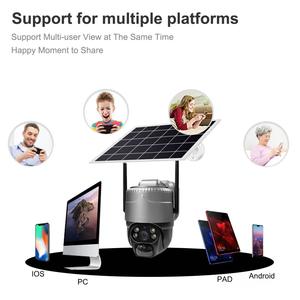 كاميرا V380 3 مليون خلية شمسية منخفضة الطاقة تعمل بالطاقة 4g/Wifi Ptz كاميرا مراقبة ctv بالألوان الكاملة عن بعد - Product Image 2