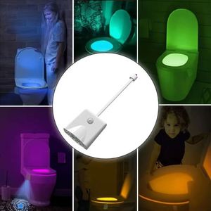 Toilet <b>Night</b> <b>Light</b> Motion <b>Sensor</b> <b>Light</b> Toilet LED <b>Light</b> 7Color Rechargeable LED <b>Night</b> Lamp for Bathroom Washroom Decoration - Product Image 4
