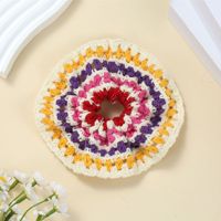 Nouveaux chouchous élastiques faits main vintage à petites fleurs pour femmes et filles, accessoires capillaires doux en crochet floral