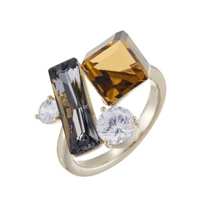 Geometric Crystal Cube Open <b>Ring</b> Multi Cut Adjustable Index <b>Finger</b> <b>Ring</b> Everyday Wear Unisex Jewelry - Product Image 5