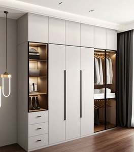 Fabricante de Muebles personalizados Muebles de dormitorio Diseño de armario moderno modular de madera Armario de dormitorio Estilo minimalista - Product Image 4