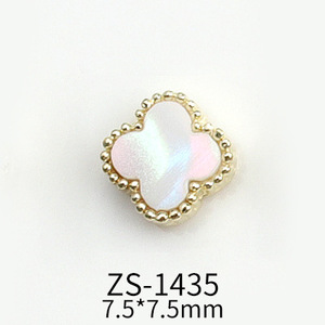 อุปกรณ์ตกแต่งเล็บ3D สุดหรูแบบทำมือเครื่องประดับหินเพทายประดับเล็บใบเสน่ห์ความงามของเล็บ - Product Image 3