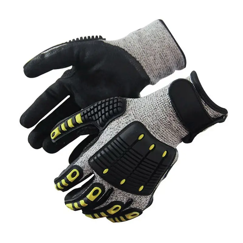 Оптовая продажа, фабричные защитные перчатки 5 tpr + матовые ударопрочные рабочие перчатки, промышленные устойчивые к порезам рабочие перчатки