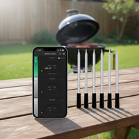 Termometer Daging BBQ Nirkabel Bluetooth yang Ditingkatkan dengan Pembacaan Suhu Digital untuk Penggunaan Memasak di Dapur