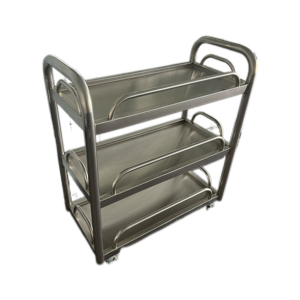 Carrito de acero inoxidable de tres capas Victory, equipo de cocina Inox, carro de mano, coche comedor para suministros de hotel y restaurante - Product Image 4