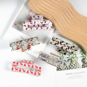 Ngọt Ngào Dễ Thương Cô Gái Kẹp Tóc Mới Giáng Sinh Tóc Claw Clip Đa Năng Tóc Clip Với Người Tuyết Tuần Lộc Chuông Mô Hình Cho Các Bên - Product Image 4