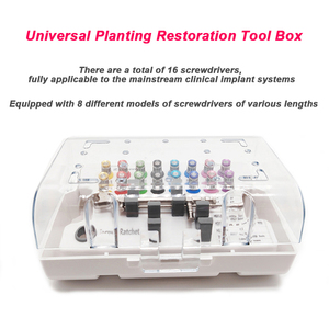 Hoogwaardige roestvrijstalen tandheelkundige momentsleutelset, reparatieset voor tandheelkundige implantaten, universele tandheelkundige implantaatdriverset - Product Image 3