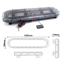 Hot Sale 47 Zoll 80 LED Full Size Autodach Blinkende Strobe Beacon Bar Licht Klar Transparente Gehäuse Warn licht leisten