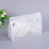 Vente en gros Trousse de toilette cosmétique en PVC coloré Orange clair de voyage avec poignée Trousse de maquillage en PVC avec fermeture éclair