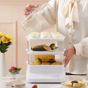 Vaporera Eléctrica Goodwife de 24L, Tres Niveles, Gran Capacidad, Apagado Automático, Uso Doméstico, Blanca, WT-6868 - Product Image 3