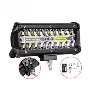 Nouvelle barre lumineuse de travail LED 120W 7 pouces 12V à faisceau combiné spot et large pour véhicules tout-terrain 4x4, camions et SUV - Product Image 2