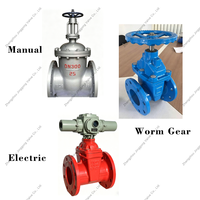 Vanne à opercule à tige non relevable en fonte ductile, joint NBR, DN250 PN10, raccordement à bride, pour systèmes CVC et irrigation