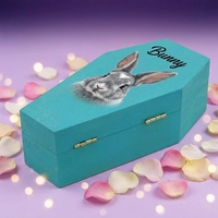 Caja Funeraria para Mascotas, Ataúd de Madera Maciza para Perros, Gatos y Pájaros, Impresión UV Personalizada con Nombre, Recuerdo Conmemorativo