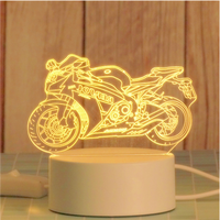 Veilleuses 3D Illusion Optique Lampes LED Veilleuses Acrylique 3d Lumière Décorative Cadeau pour Enfants