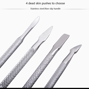 Pousse-cuticules en acier inoxydable double usage pour manucure et pédicure, outil de soin des ongles et des doigts, éliminateur de peaux mortes - Product Image 2