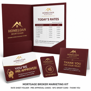 Kit de Marketing para Agentes de Hipotecas: Carpeta de Tarifas, Tarjeta Inteligente NFC, Tarjeta de Agradecimiento, Kit de Marketing para Agentes de Hipotecas al por Mayor - Product Image 1