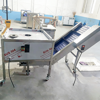 Multifunctionele Cassave- en Aardappelwafelsplitsende, -snijdende en -scheidende machine, fruit-, sinaasappel-, citroen- en appelscheidingsmachine met transportband