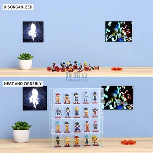 Wandmontage Aanrecht Mini Speelgoed Action Figure Diy Clear Custom Clear Acryl Vitrinekast Showcase Voor Verkoop