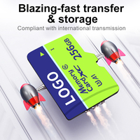 Carte TF en gros haute vitesse Classe 10 U3 V30 64 Go-1 To, transfert de données rapide, certifiée CE/FCC, marque OEM