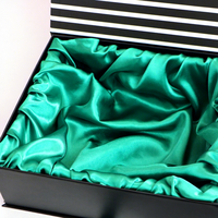 Scatola Regalo Personalizzata a Forma di Libro con Strisce Bianche e Nere, Fodera in Raso Verde, Marca Dr.Box, Origine Guangdong, Confezione Rigida