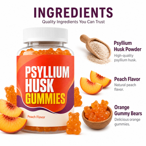Private <b>Label</b> Fully Customizable Psyllium Husk Gummy Candy 95%-99% Organic Seed Extract Dietary Fiber Digestive Health Immune - Product Image 5