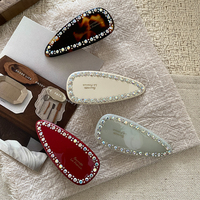 Barrettes à cheveux en cristal élégantes et raffinées, forme goutte d'eau, style français, accessoires pour cheveux pour femmes et filles, vente en gros