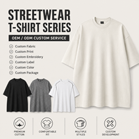 T-shirt unisexe tendance, marque tendance, ample, 100% coton, manches courtes, rétro américain, élastique, uni, tricoté, homme femme