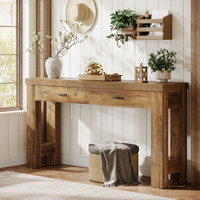 Factory Spot Table console d'entrée en bois 2 tiroirs Armoires de rangement Table basse de salon décorative