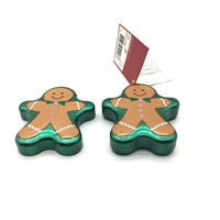 Caja Metálica Navideña con Impresión a Cuatro Colores para Decoración de Fiestas, Regalos, Tarjetas Navideñas, Papá Noel, Muñeco de Nieve, Galleta de Jengibre