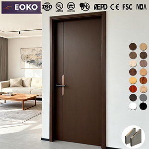 Puerta de Madera de Ingeniería Impermeable EOKO para Habitaciones de Condominios, Estilo Shaker, Suministro a Granel, Acabado Imprimado - Product Image 3
